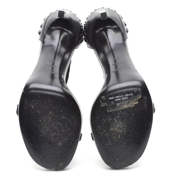 Saint Laurent Black Studded Sandals - Picture 5 of 9
